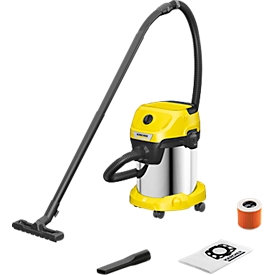 Aspirateur eau et poussière WD 3 S V-17/6/20 KÄRCHER - cuve en acier inoxydable de 17 litres - 1000 W